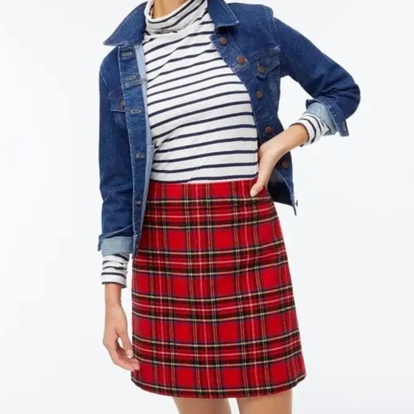 NEW j.crew factory Tartan A-line skirt - Picture 10 of 15